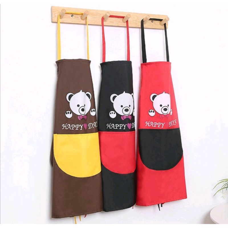 Celemek Dapur Hapy Day bear anti air