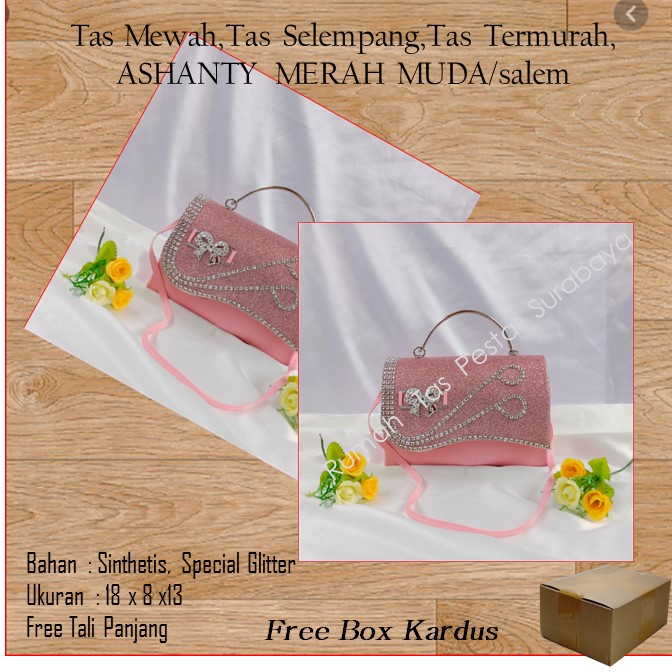 Tas Mewah,Tas Selempang,Tas Termurah,ASHANTY  MERAH MUDA