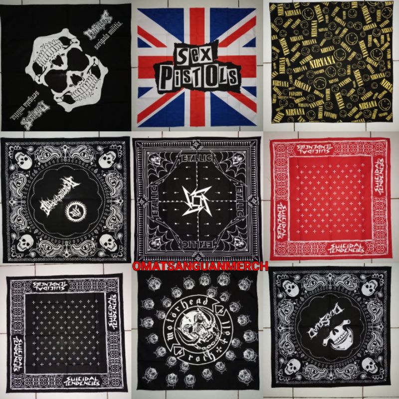 SLAYER BANDANA METAL PUNK|BISA COD