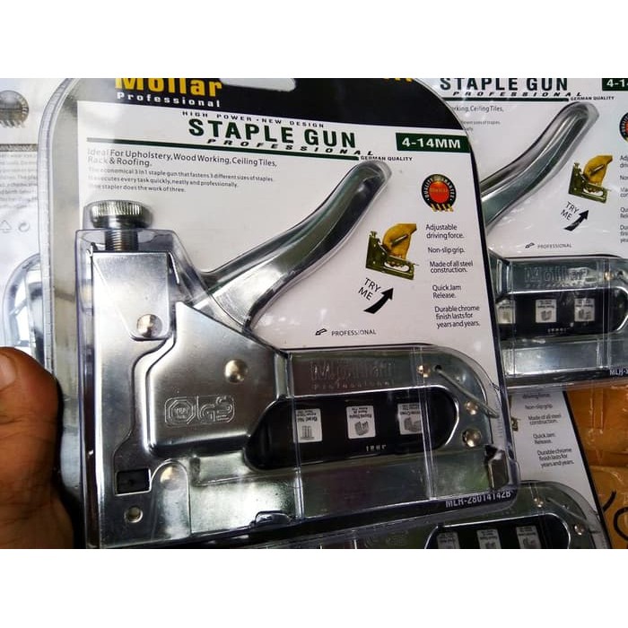 

PROMO staples tembak staple gun tacker staples jok motor 3 in 1 bonus refill
