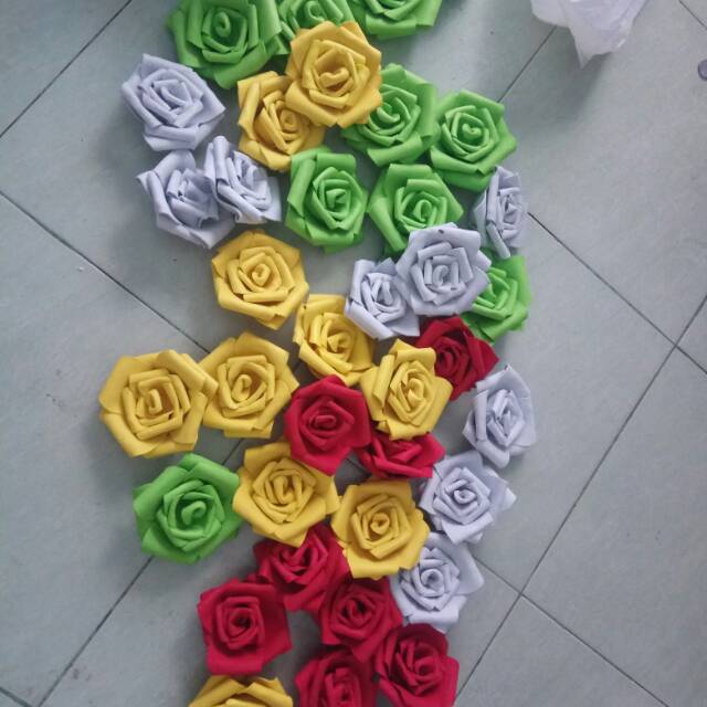 Bunga mawar spon eva/spon karet