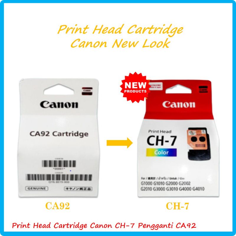 Printhead Cartridge Printer Canon G1010 G2010 G3010 G4010 CA92 CH-7 Color