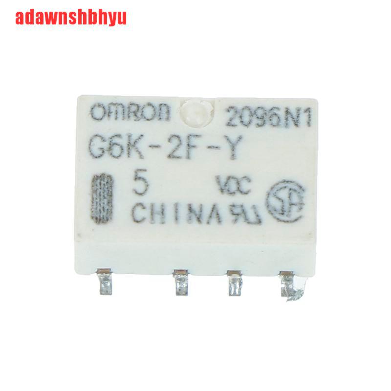 5pcs Relay Sinyal 8pin Dc 5v Smd G6K-2F-Y Untuk Omron