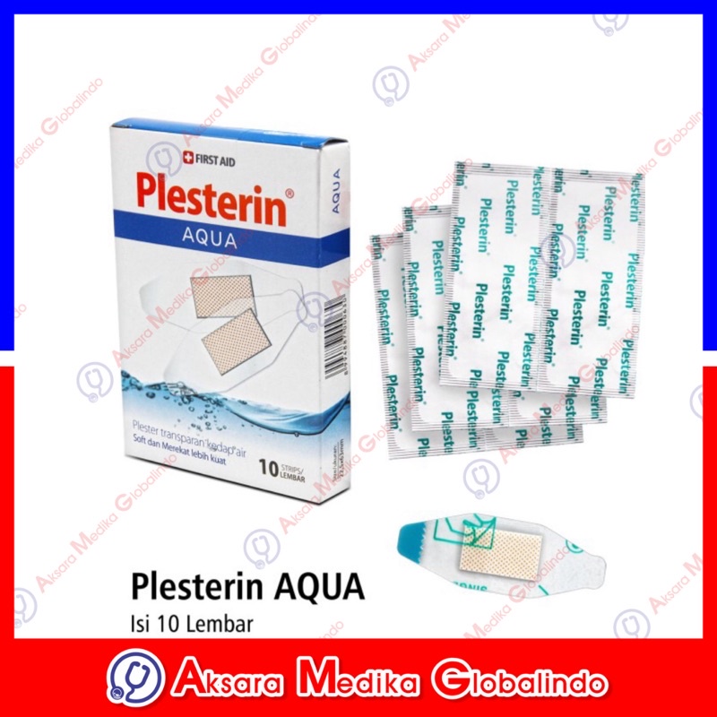 Plesterin Aqua Transparant Kedap Air Box isi 10pcs OneMed Plester Luka