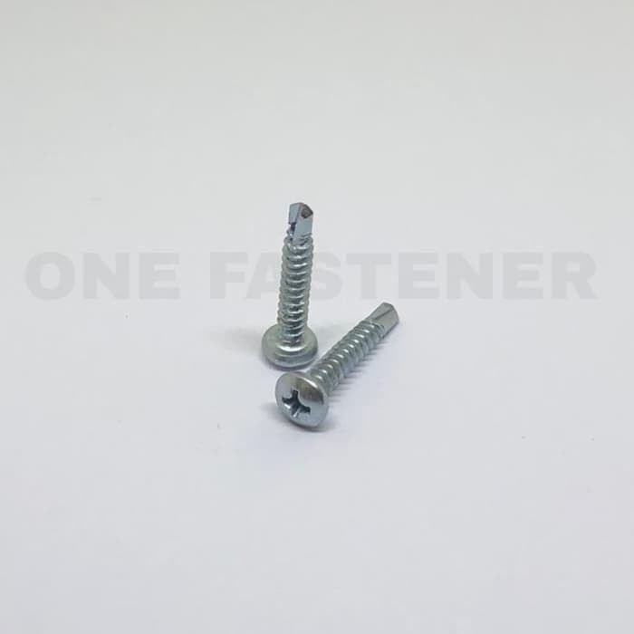 100 PC Sekrup Sds PH 8x25 Self Drilling Screw Pan Head