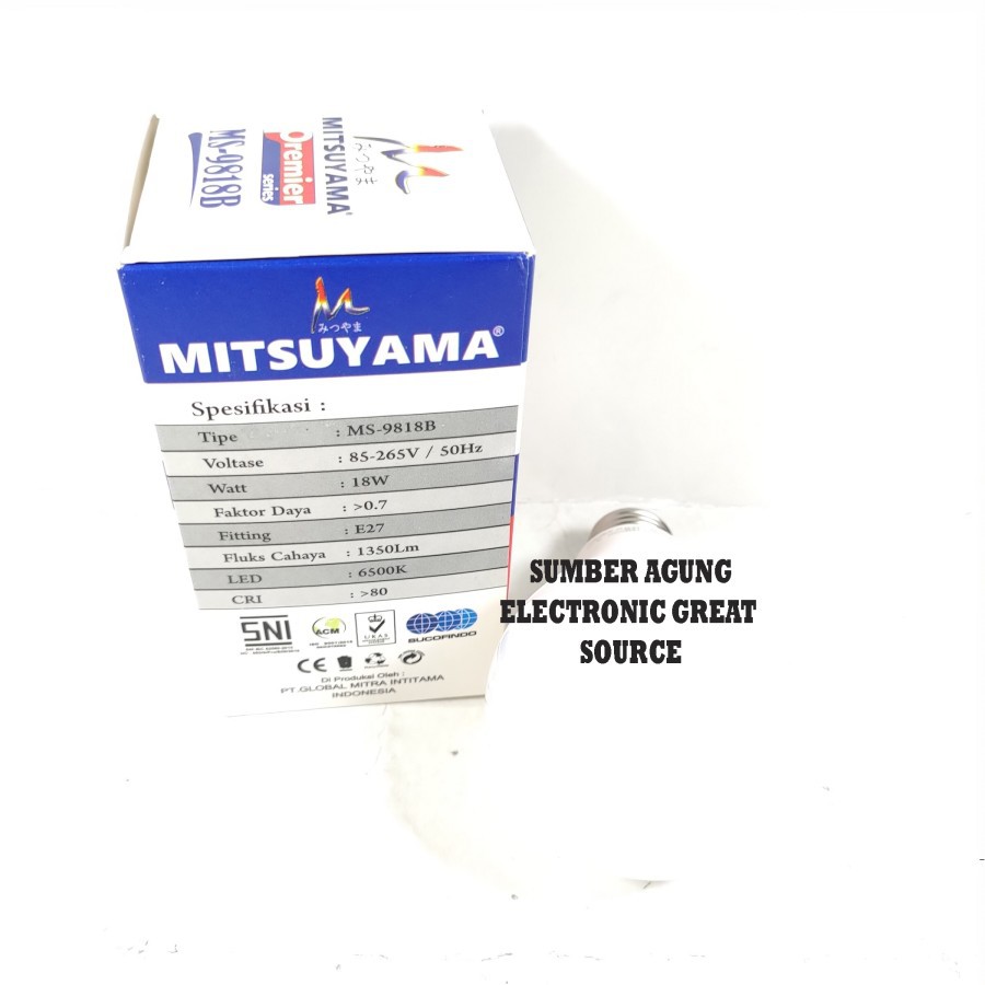 Mitsuyama Lampu LED 18W MS9818B MS9818 Premier Series 6500K 1350L