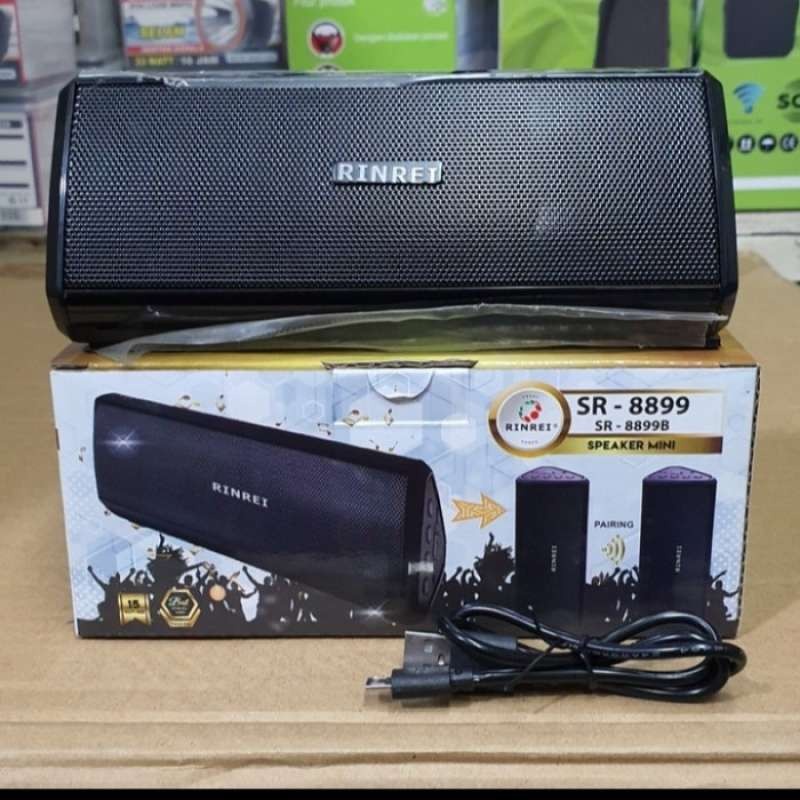 Speaker Portabel Bluetooth RINREI 8899B Spiker Musik Box Bass