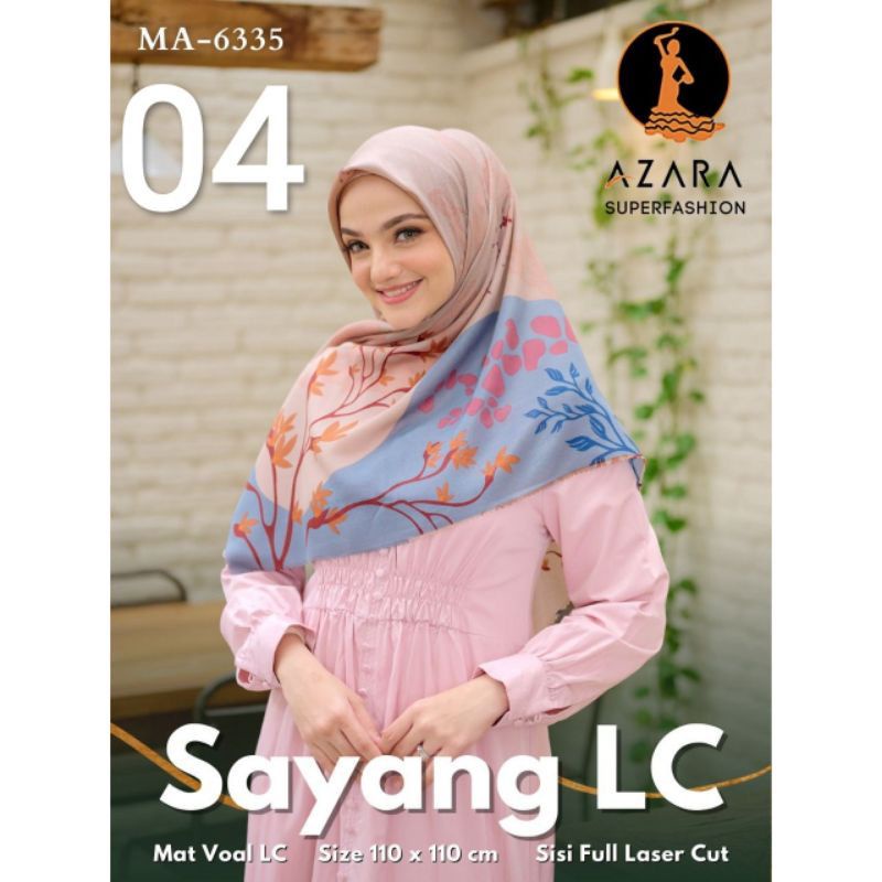 (GROSIRJAYA32) HIJAB LASERCUT AZARA VOAL MOTIF