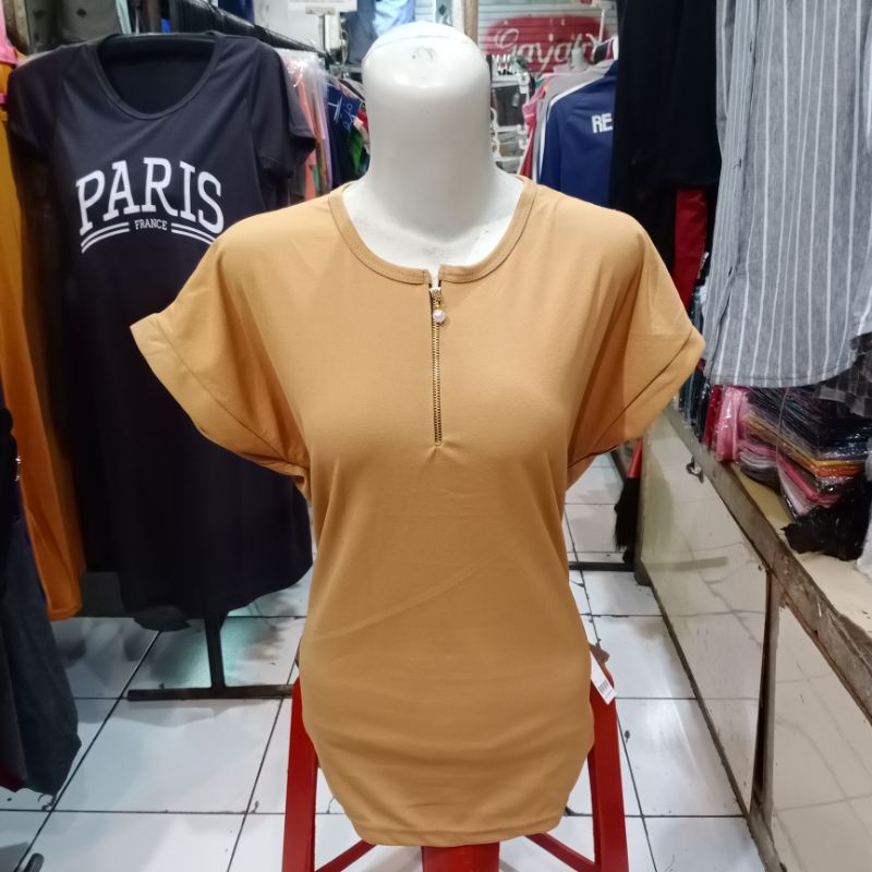 Atasan kaos wanita voxy LD 110-Coksu tua