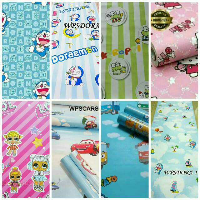 Wallpaper dinding motif karakter kroppi Doraemon Wallpaper dinding motif karakter kroppi Doraemon