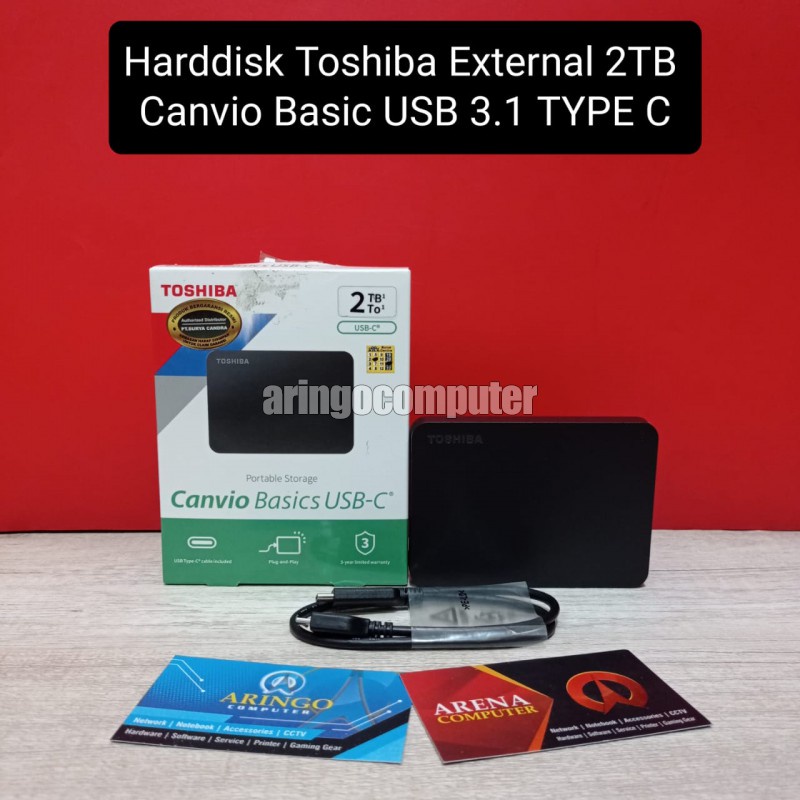 Harddisk Toshiba External 2TB Canvio Basic USB 3.1 TYPE C