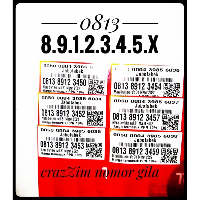 Nomor Cantik Telkomsel Simpati naik. No Cantik Super 12345