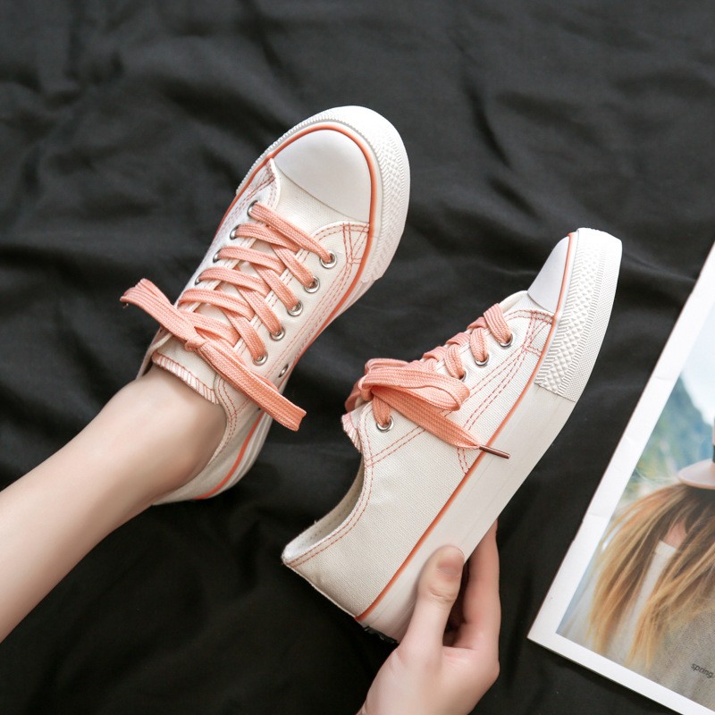 SW19 Sepatu Sneakers Import Wanita Korea Fashion Canvas Kanvas Sport Shoes COD Original Sepatu Kuliah Kekinian