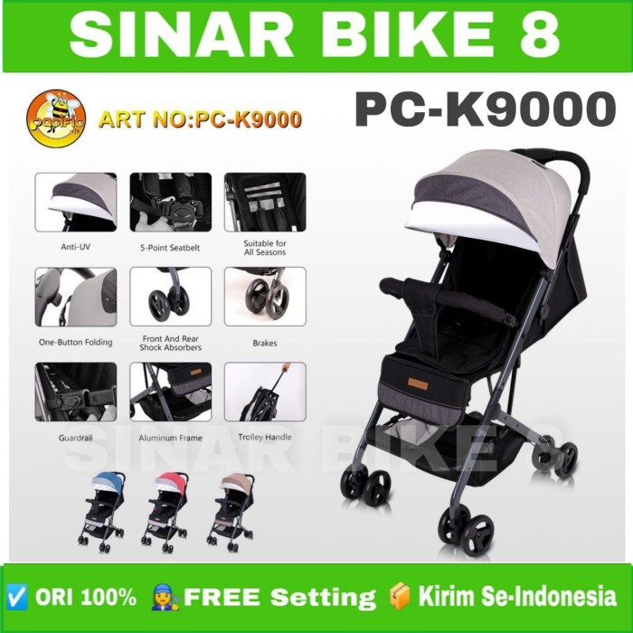 Kereta Dorong Bayi Baby Stroller PACIFIC PC-K9000 Reversible Folding