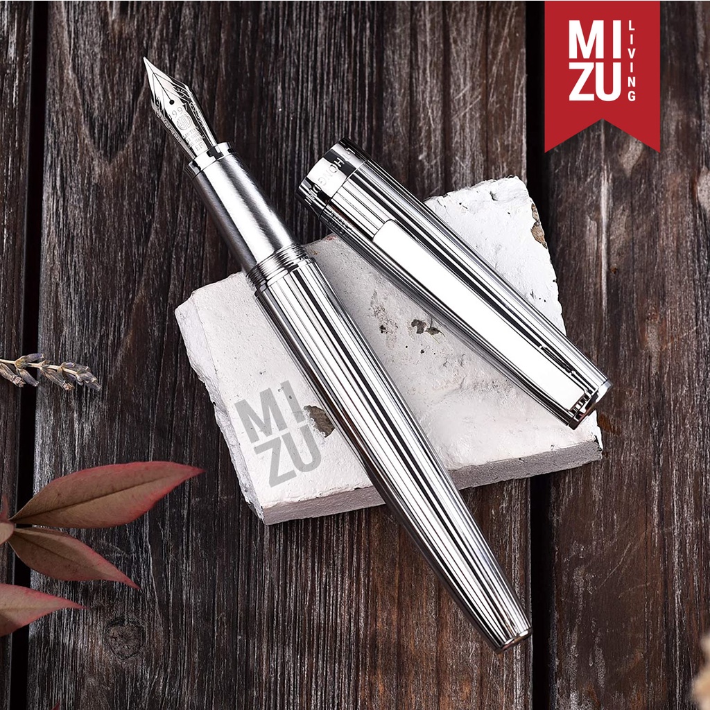 HONGDIAN 1845 LT GODRON SILVER STRIPES Fountain Pen Limited Gift Set