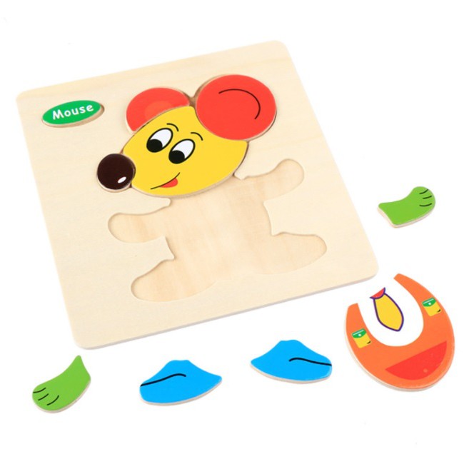 (pimenova) Puzzle Jigsaw Animal - Mainan Puzzle Anak yang aman - Mainan Puzzle Jigsaw Animal Cute