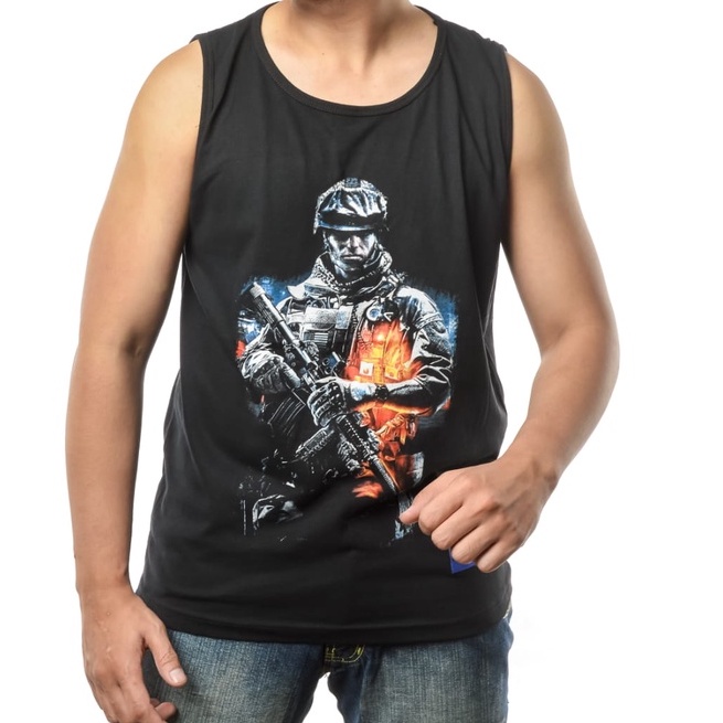 kaos singlet jumbo pria dewasa distro original BLACKMOUNT combed 24s sniper jumbo big size XXL