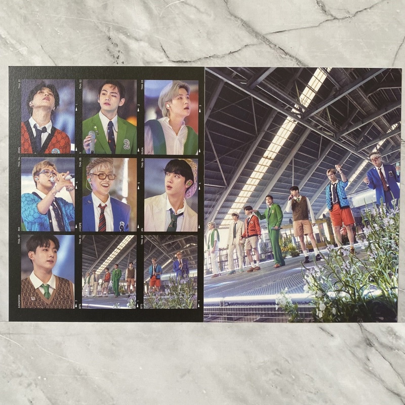 BTS the fact TMA 2021 photocard postcard sharing group rm jin suga jhope jimin v jungkook jk taehyun