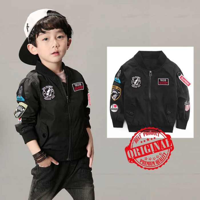 jaket bomber anak laki laki korea