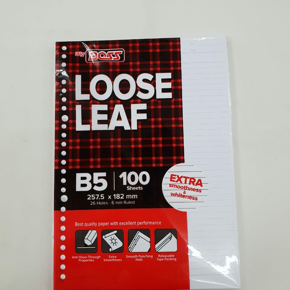 

Loose Leaf/Isi Binder uk.B5 isi 100 lembar Big BOSS