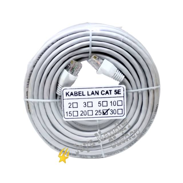 Kabel LAN/UTP 25 Meter FULL CAT 5E merek VASCOLINK