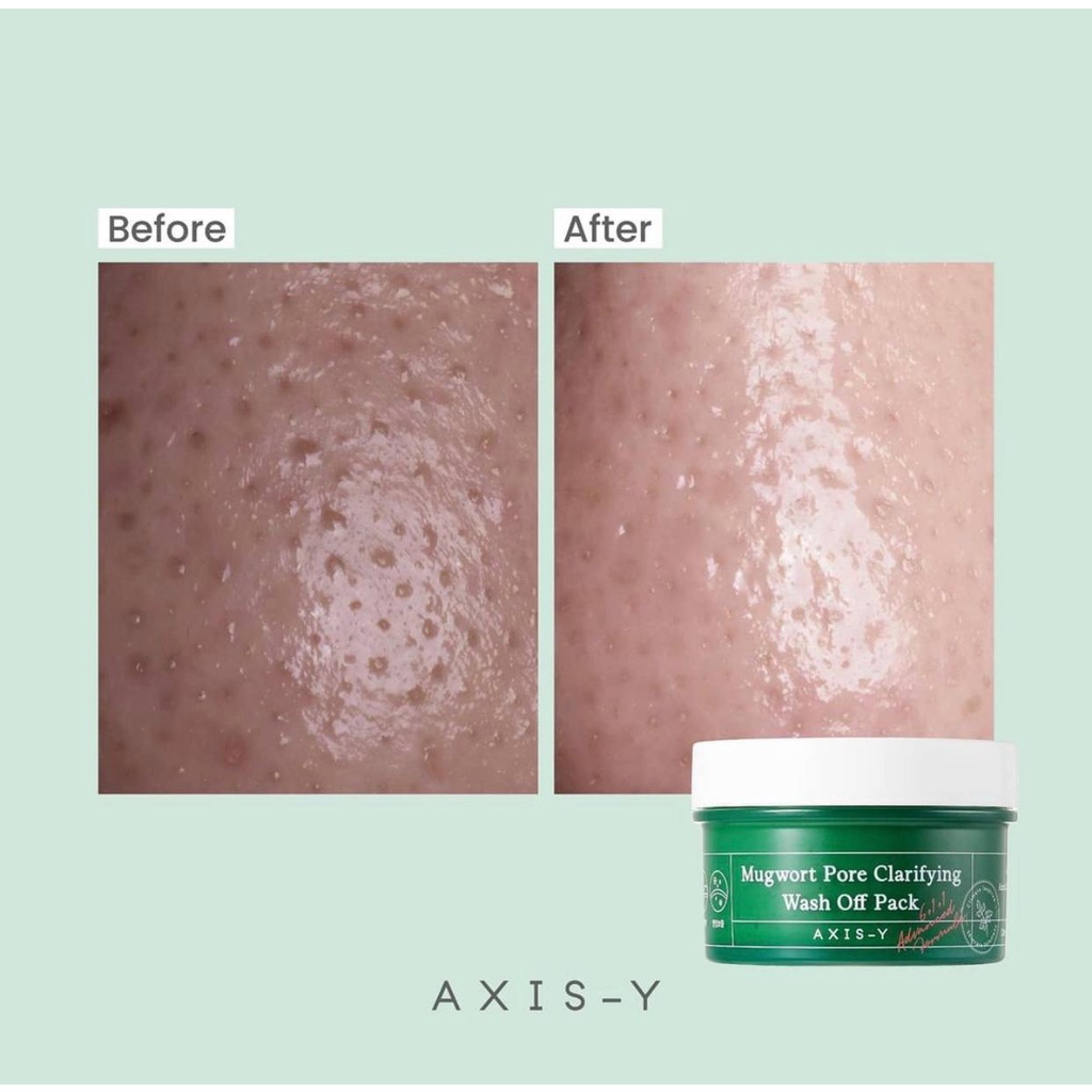 (BUNDLE 2in1) AXIS-Y Mugwort Pore Clarifying Wash Off Pack+Sunday Morning Refreshing Cleansing Foam
