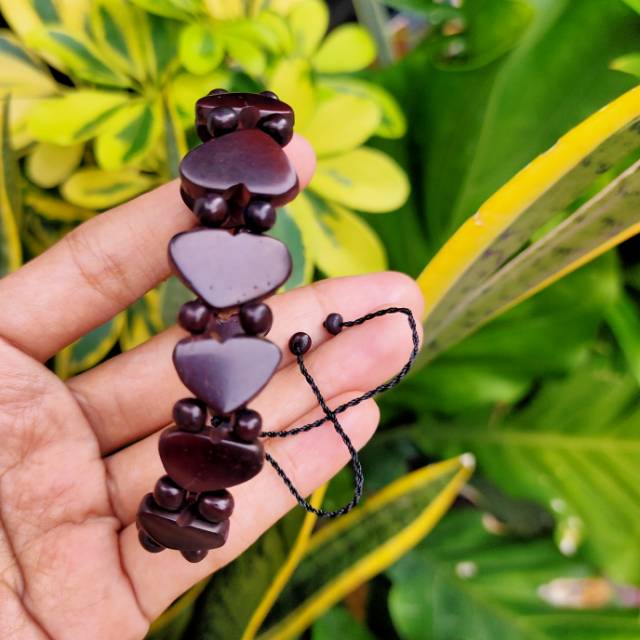 Grosir 10 pcs Gelang love full hitam kokka kokka