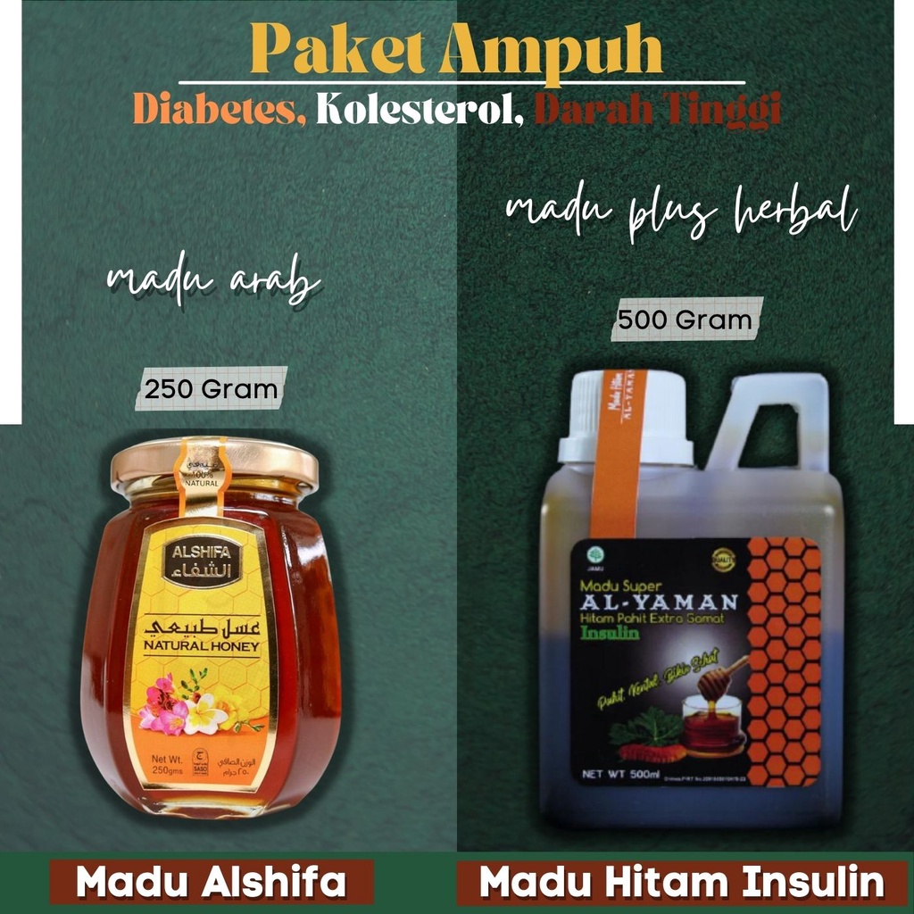 Paket Madu Untuk Menurunkan Kolestrol Darah tinggi Gula darah dan mengatasi Diabetes