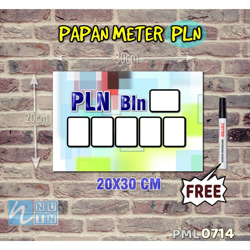 

Nuin Papan Meter Listrik PLN PAM motif Unik - Pastel 14