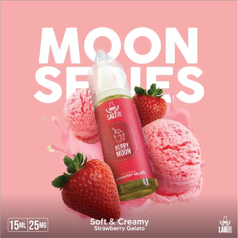 Lab51 MOON SERIES | saltnic 25mg | berry mellow e-Liquid strawberry 50