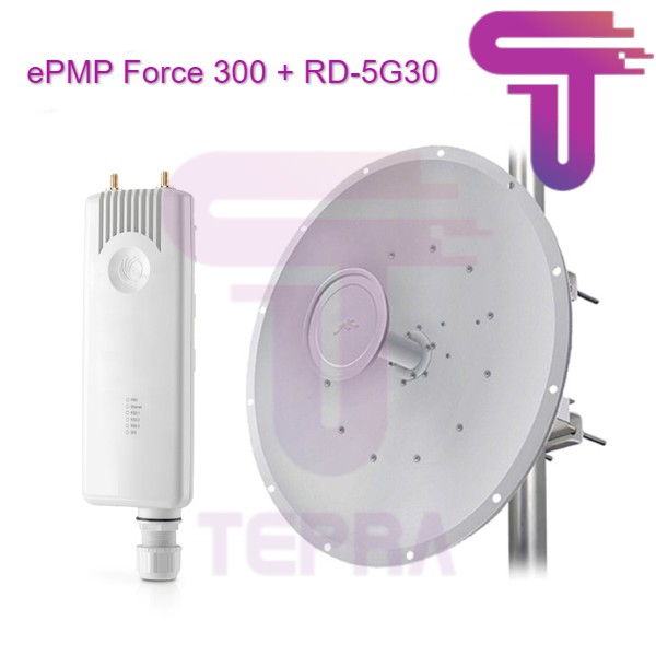 Cambium Networks ePMP Force 300 + UBNT Rocket Dish 5G 30 RD-5G30