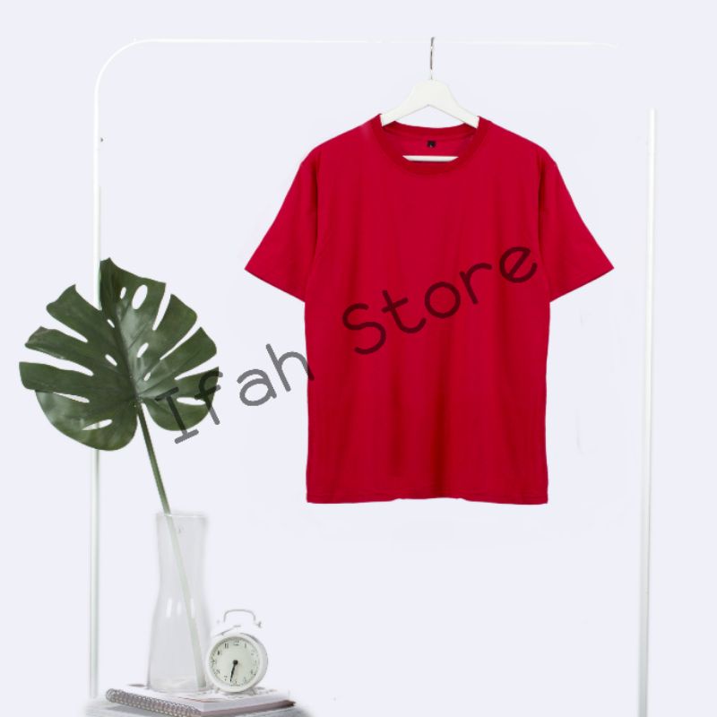 Jual Kaos Polos Lengan Pendek Cotton Combed 30s Merah Cabe Shopee