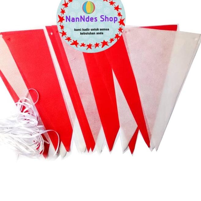 Diskon Tambahan Bendera umbul umbul Merah Putih/bunting flag HUT Ri / bendera Karnaval 6 meter