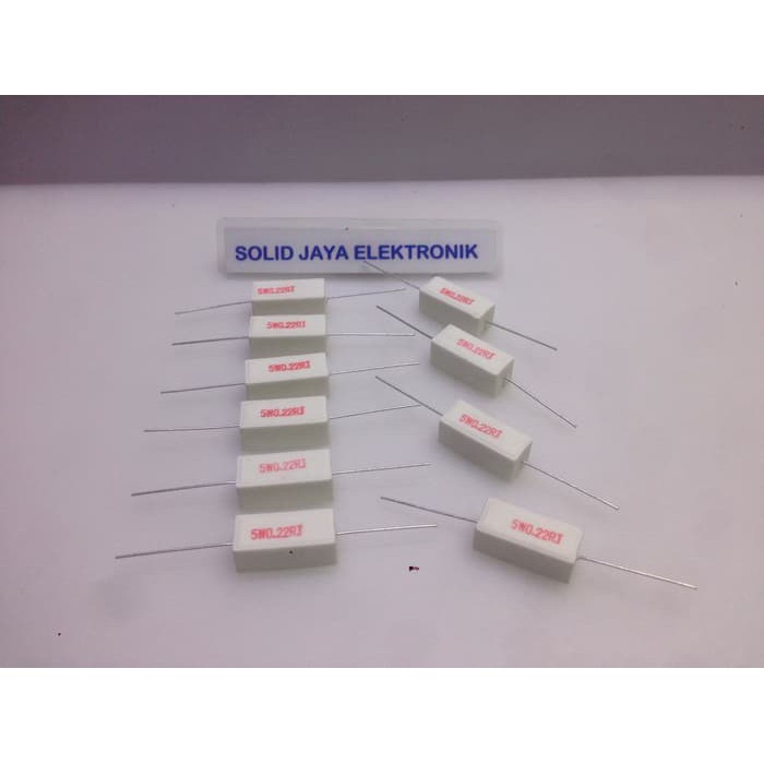 RESISTOR KAPUR 5 WATT RESISTOR 5 WATT 5W R KAPUR 0.22 OHM 0.22OHM