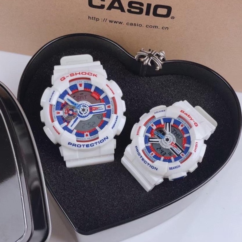 Casio Gshock Couple GA-110 &amp; BA-110 Dualtime - Box Fullset