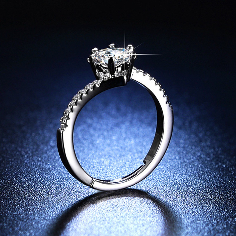 Women Classic 925 Sterling Silver Ring Brilliant Cut 1 Carat Moissanite Twist Ring For Women Engagement Thin Rings Jewelry