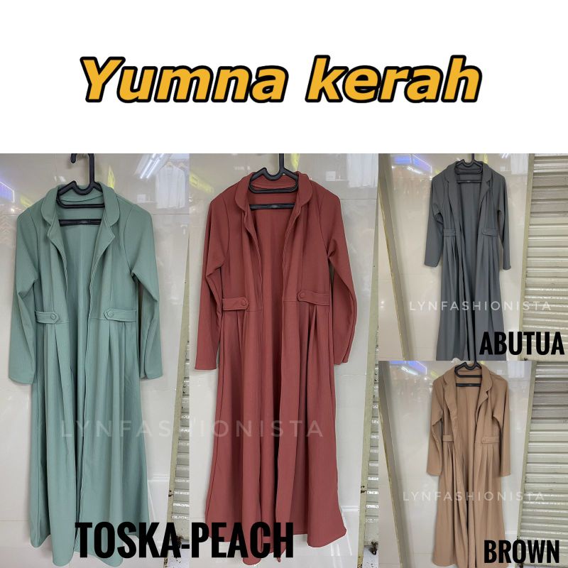 (MAX B 70KG)LONG CARDIGAN PANJANG/OUTER WANITA MUSLIM/YUMNA