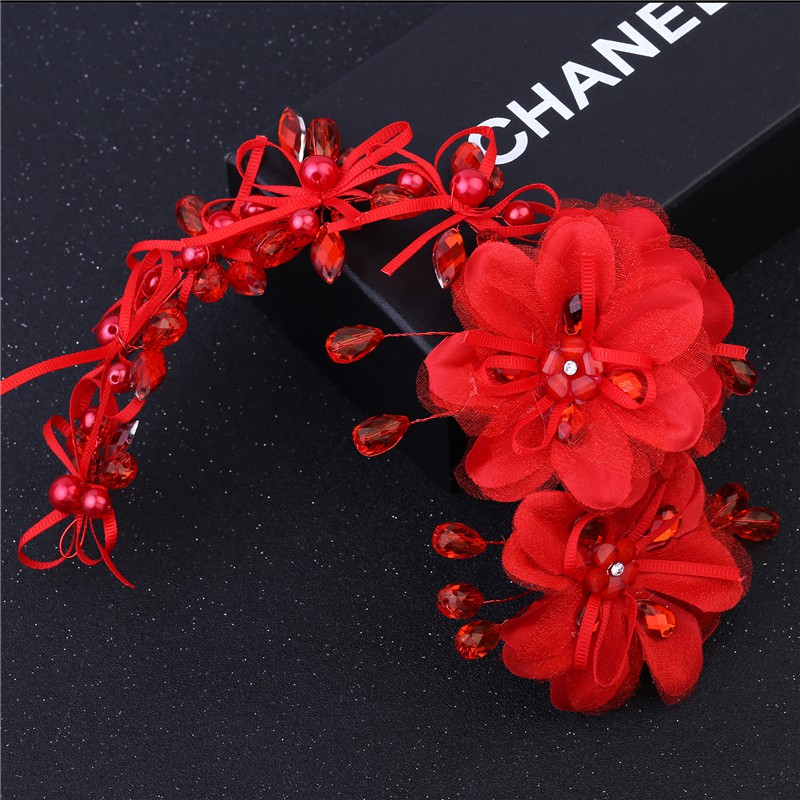 [SIAP KIRIM] TIARA PENGANTIN HEADPIECE BRIDAL HAIRPIECE TIARA MERAH HWR009