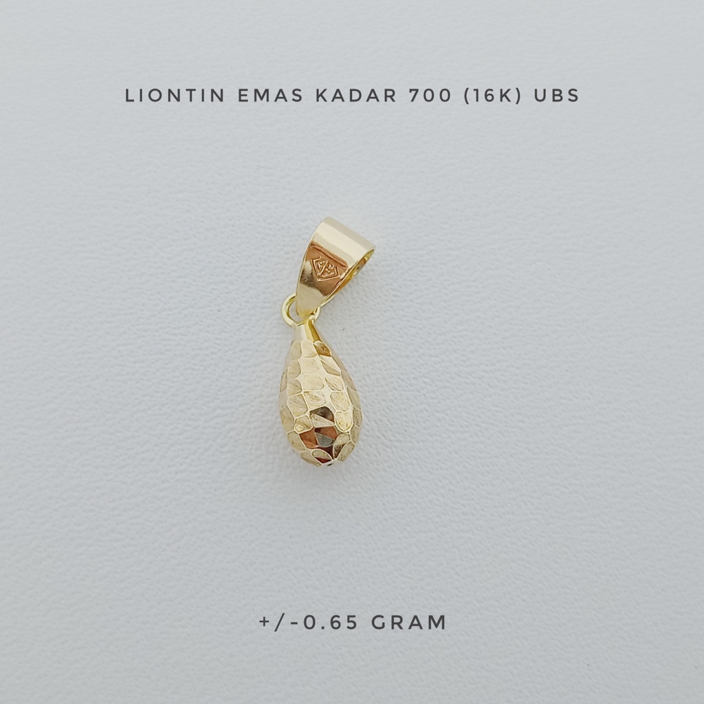 Liontin Emas Kadar 700 (16K) UBS Berat +/- 0.65 gram
