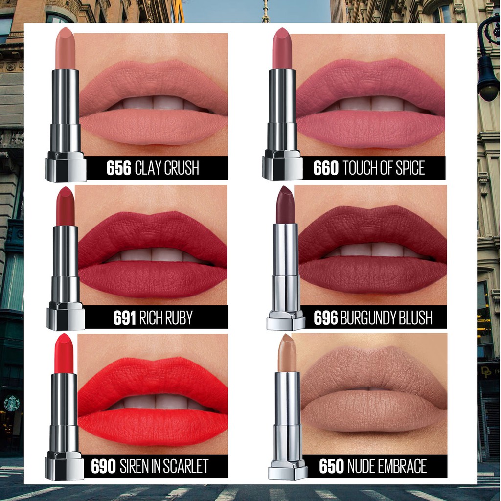 Maybelline Color Sensational The Creamy Mattes - Matte Lipstick Make Up