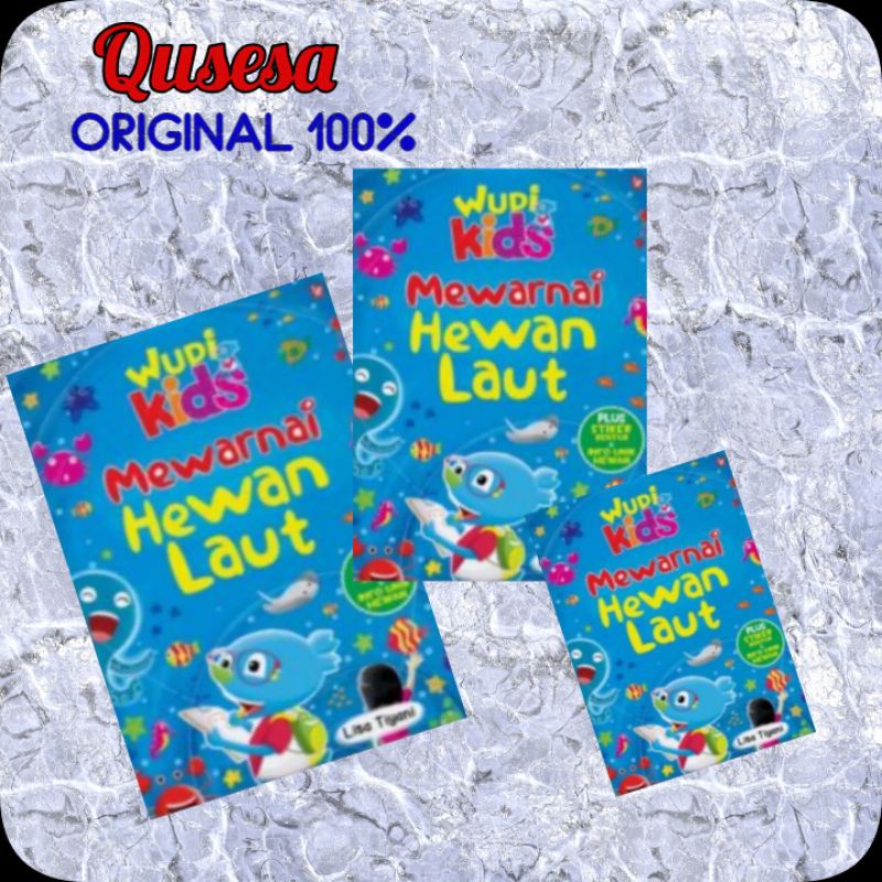 wudi kids mewarnai hewan laut(original 100%)