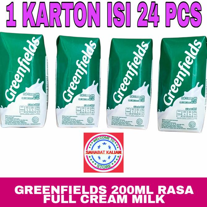 

BISA BAYAR DITEMPAT SUSU UHT GREENFIELDS FULL CREAM MILK 200ML 1 KARTON ISI 24 PCS