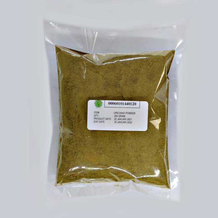 

OREGANO BUBUK / OREGANO POWDER KEMASAN 200 GRAM KUALITAS PREMIUM 100%
