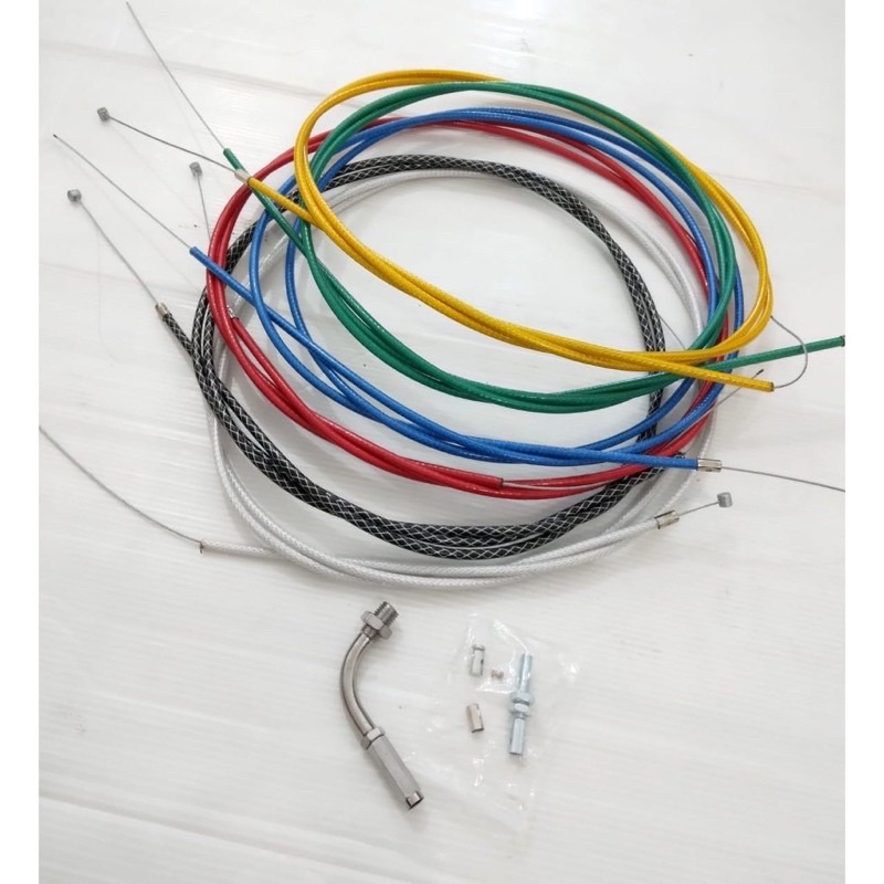 PROMO kabel gas serat Tali kabel gas serat karbon universal matic bebek moge sport ukuran panjang 190cm