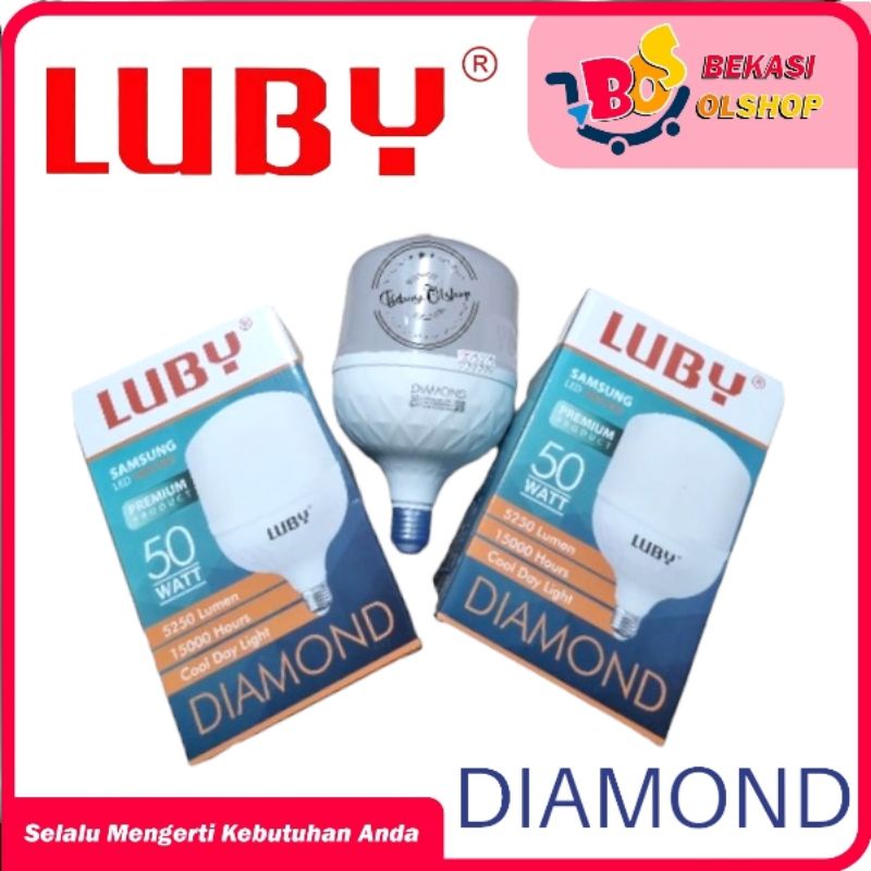 Lampu LED Luby Diamond 50 Watt Cahaya Putih