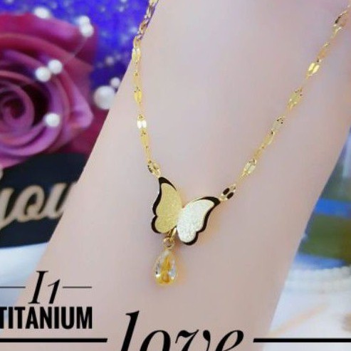 Titanium Kalung Kupu 1009o