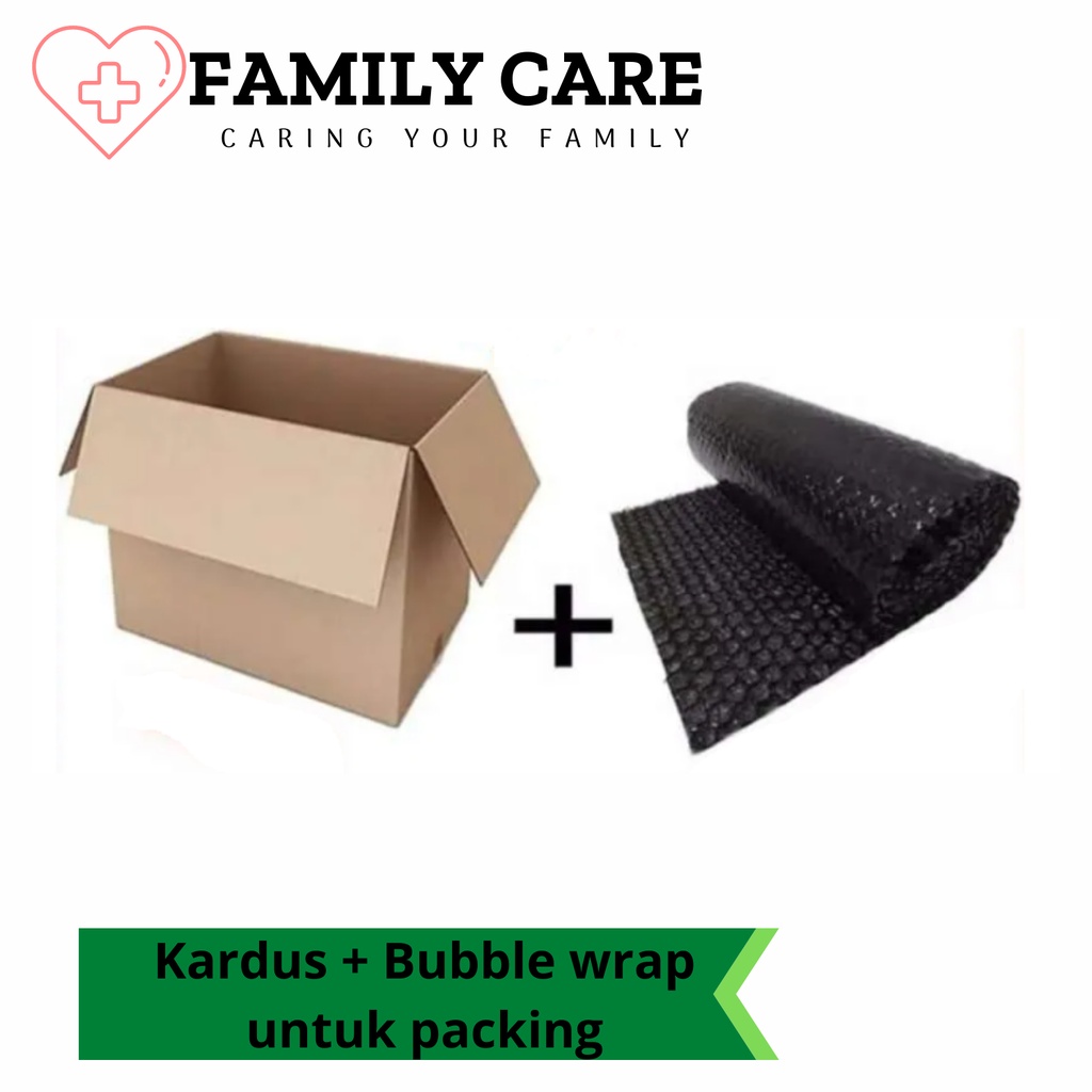 

Ekstra kardus + bubble wrap