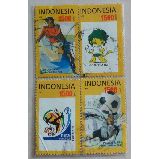 

Perangko Piala Dunia Afrika Selatan Tahun 2010 Set Lengkap 4pcs Used