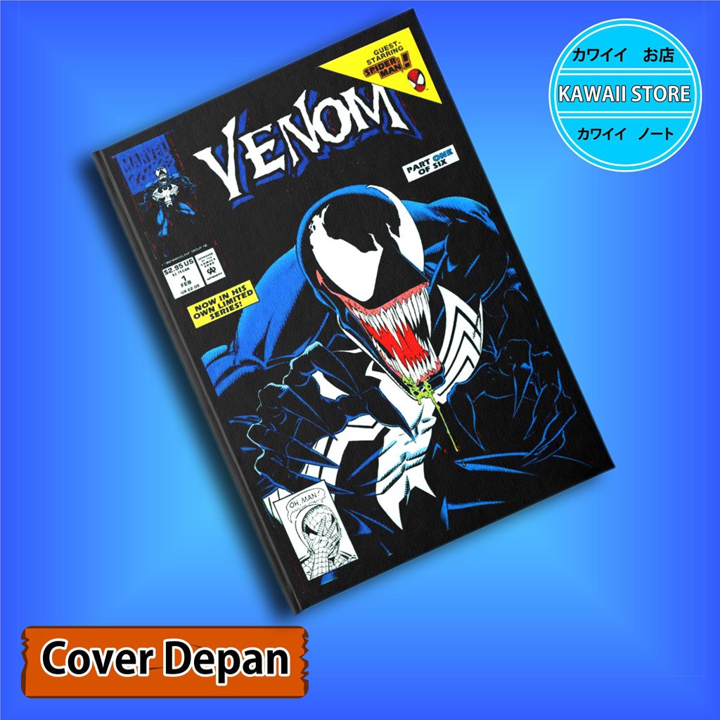 

Notebook / Pocket book Hard Cover Marvel CHARACTER VENOM KLASIK uk A5 & A6 / Notes Book