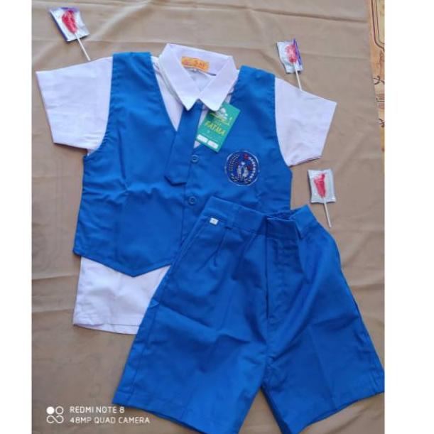 TQH Seragam tk pgri seragam TK seragam TK Nasional seragam sekolah seragam warna biru pendek terjang